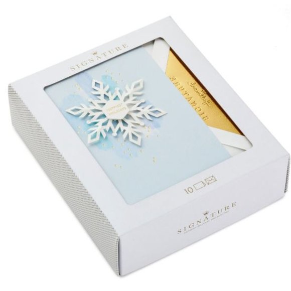 Hallmark Signature Intricate Snowflake Christmas Cards Boxset - Picture 2 of 6